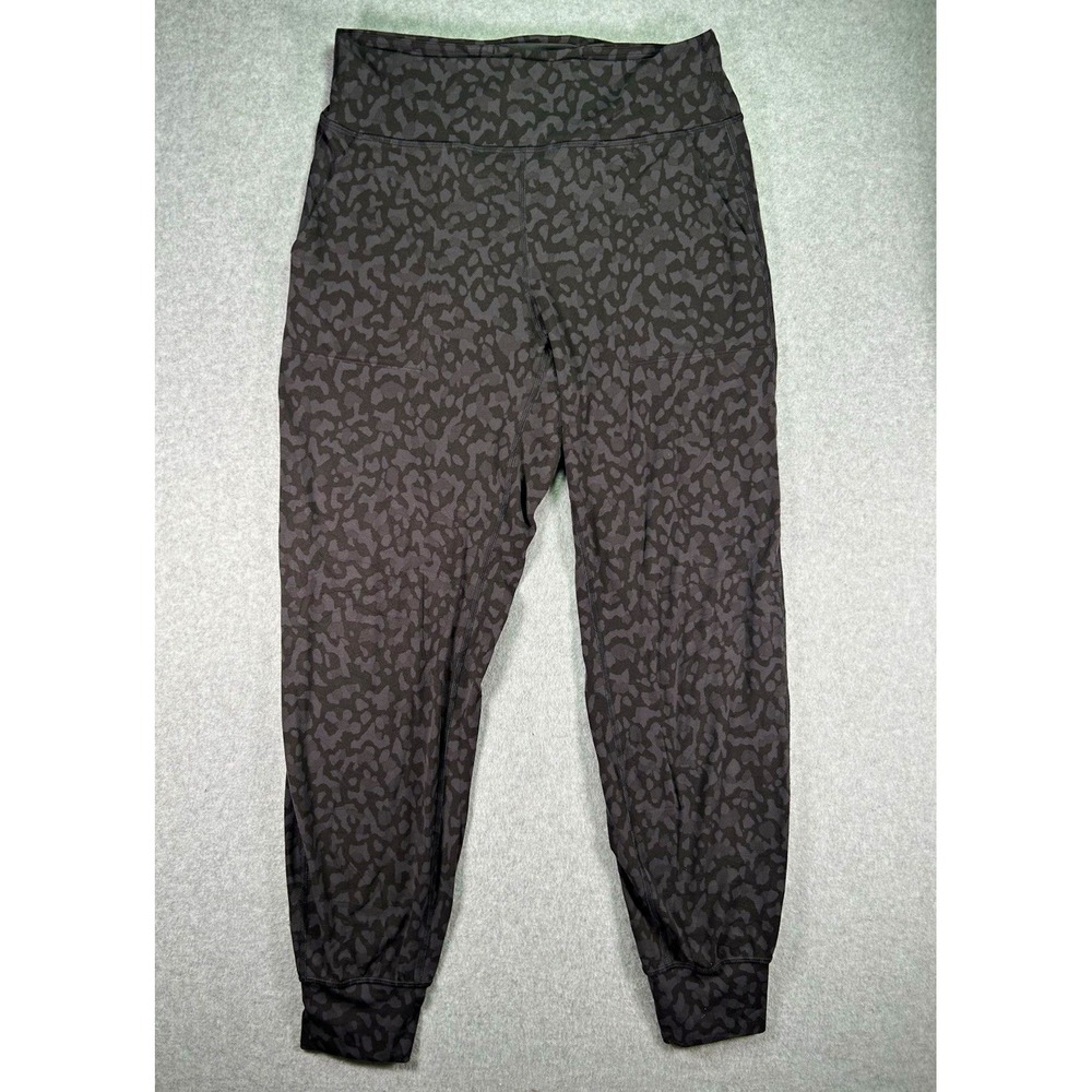 lululemon Align Leggings Womens 10 Black Gray Animal Print High Rise Ankle